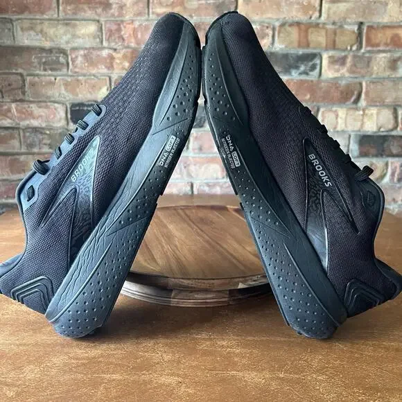 Brooks Glycerin 21 Triple Black Cushion Road Running Shoes Sneakers Men's 14